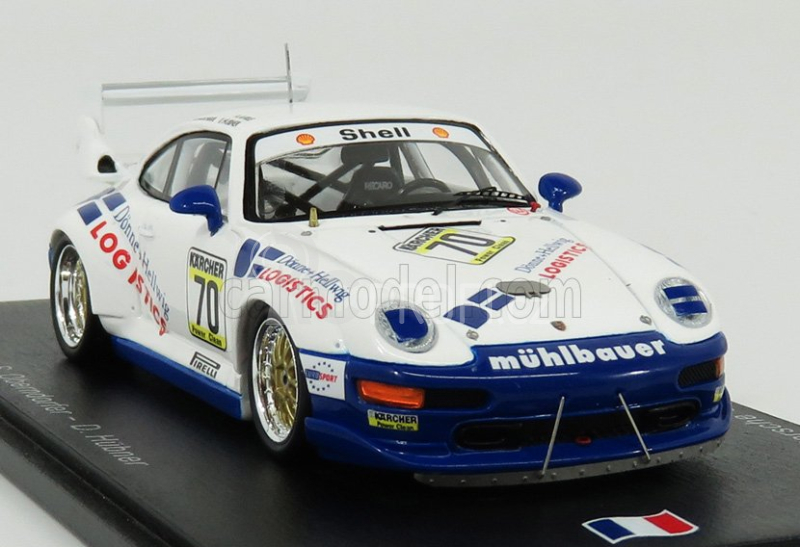 Spark-model Porsche 911 993 Gt2 N 70 1000km Paris 1995 P.oberdorfer - D.hubner 1:43 Bílá Modrá