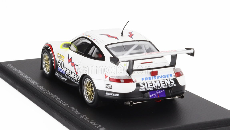 Spark-model Porsche 911 996 3.6l Gt3 Rs Team Freisinger Motorsport N 50 Winner 24h Spa 2003 Stephane Ortelli - Marc Lieb - Romain Dumas 1:43 Bílá Černá Červená