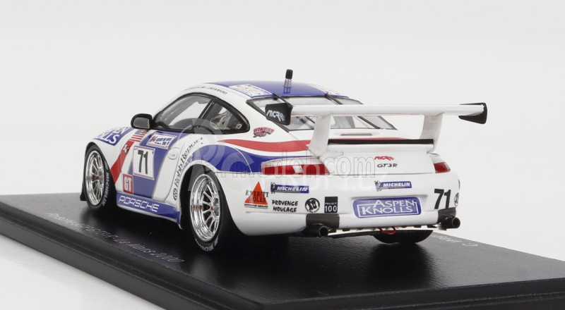 Spark-model Porsche 911 996 Gt3 R 3.6l Team Colucci Racing N 71 24h Le Mans 2000 C.wagner - S.lewis - B.mazzuoccola 1:43 Bílá 2 Tóny Modrá
