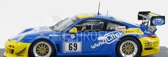 Spark-model Porsche 911 997-2 Gt3 Cup Team Click Vers.de N 69 24h Nurburgring 2015 W.destree - K.jodexnis - E.salewsky - R.chrzanowski 1:43 Bluette Yellow