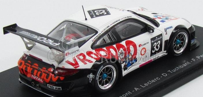 Spark-model Porsche 911 997-2 Gt3 R Blancpain N 33 24h Spa 2012 E.dermont - A.leclerc - D.tuchbant - F.perera 1:43 Bílá Černá