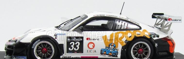 Spark-model Porsche 911 997-2 Gt3 R Blancpain N 33 24h Spa 2012 E.dermont - A.leclerc - D.tuchbant - F.perera 1:43 Bílá Černá