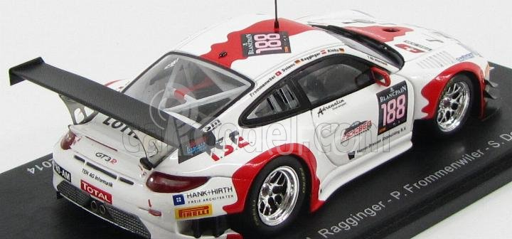 Spark-model Porsche 911 997-2 Gt3 R Team Fach Auto Tech N 188 24h Spa 2014 O.klohs - M.ragginger - P.frommenwiler - S.dolenc 1:43 Bílá Červená