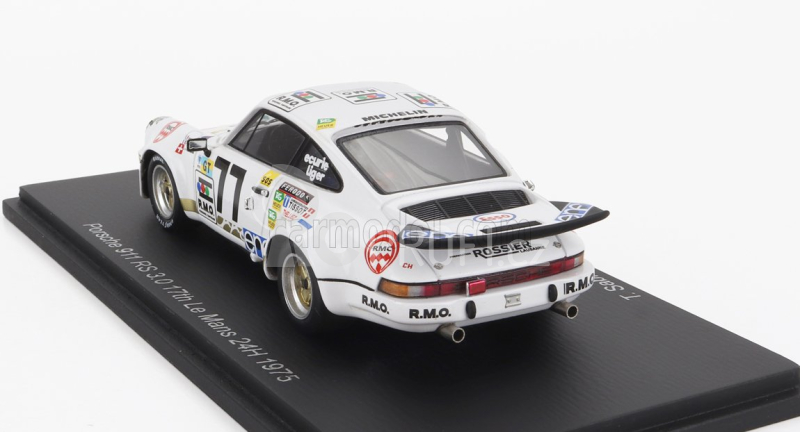 Spark-model Porsche 911 Carrera Rs 3.0l Team P.dagoreau N 77 24h Le Mans 1975 T.sabine - P.dagoreau - J.p.aeschlimann 1:43 Bílá