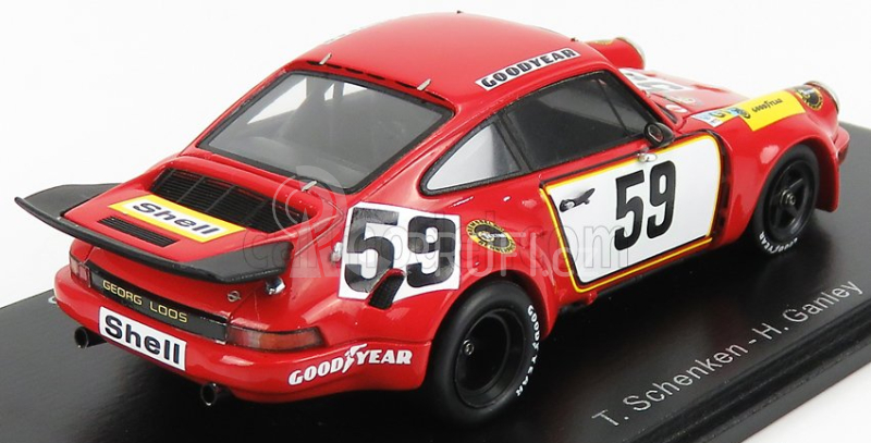 Spark-model Porsche 911 Carrera Rsr N 59 24h Le Mans 1975 T.schenken - H.ganley 1:43 Červená Bílá Žlutá