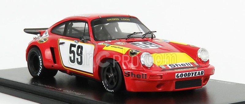 Spark-model Porsche 911 Carrera Rsr N 59 24h Le Mans 1975 T.schenken - H.ganley 1:43 Červená Bílá Žlutá