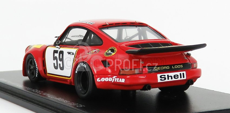 Spark-model Porsche 911 Carrera Rsr N 59 24h Le Mans 1975 T.schenken - H.ganley 1:43 Červená Bílá Žlutá