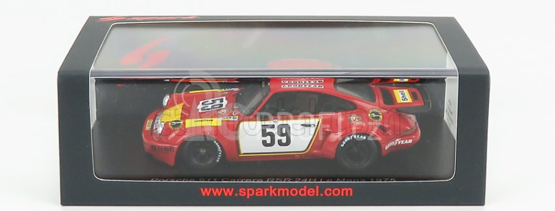 Spark-model Porsche 911 Carrera Rsr N 59 24h Le Mans 1975 T.schenken - H.ganley 1:43 Červená Bílá Žlutá