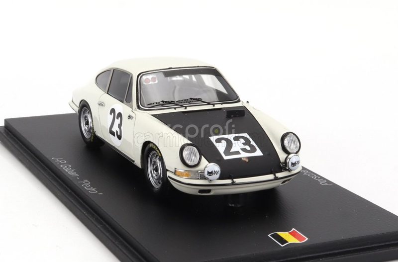 Spark-model Porsche 911 Coupe N 23 Winner 24h Spa 1967 Jean Pierre Gaban - Pedro 1:43 Bílá Černá