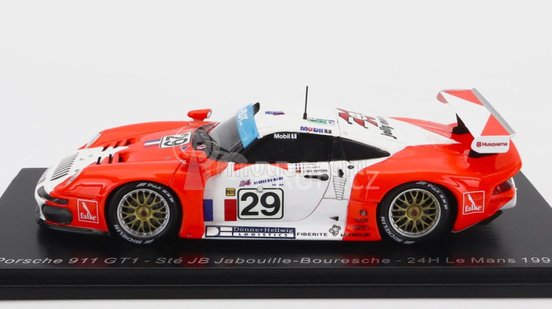 Spark-model Porsche 911 Gt1 3.2l Turbo Team Societe Jb N 29 24h Le Mans 1997 A.ferte - J.von Gartzen - O.thevenin 1:43 Červená Bílá