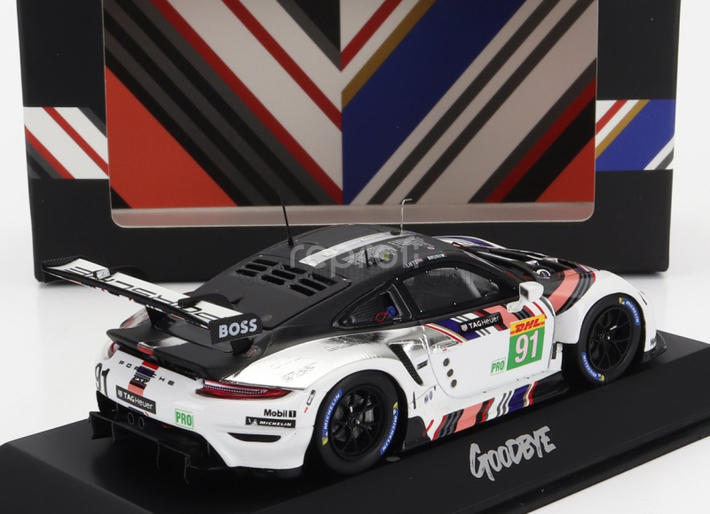 Spark-model Porsche 911 Rsr-19 Goodbye Team Porsche Gt N 91 Last Race Wec 8h Bahrain 2022 Gianmaria Bruni - Richard Lietz 1:43 Bílá Černá
