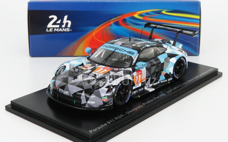 Spark-model Porsche 911 Rsr 4.0l Team Dempsey Proton Racing N 77 24h Le Mans 2020 M.campbell - R.pera - C.ried 1:43 Šedá Černá Světle Modrá