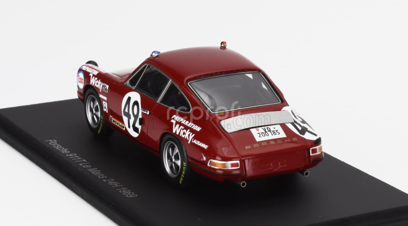 Spark-model Porsche 911 Team Wicky Racing N 42 24h Le Mans 1969 Andre Wicky - Edgar Berney 1:43 Red