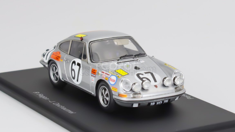 Spark-model Porsche 911s Coupe 1991cc S6 Team J.farjon N 67 24h Le Mans 1969 Philippe Farjon - Jacky Dechaumel 1:43 Silver