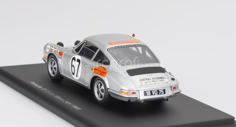 Spark-model Porsche 911s Coupe 1991cc S6 Team J.farjon N 67 24h Le Mans 1969 Philippe Farjon - Jacky Dechaumel 1:43 Silver