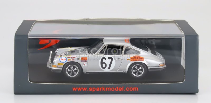 Spark-model Porsche 911s Coupe 1991cc S6 Team J.farjon N 67 24h Le Mans 1969 Philippe Farjon - Jacky Dechaumel 1:43 Silver