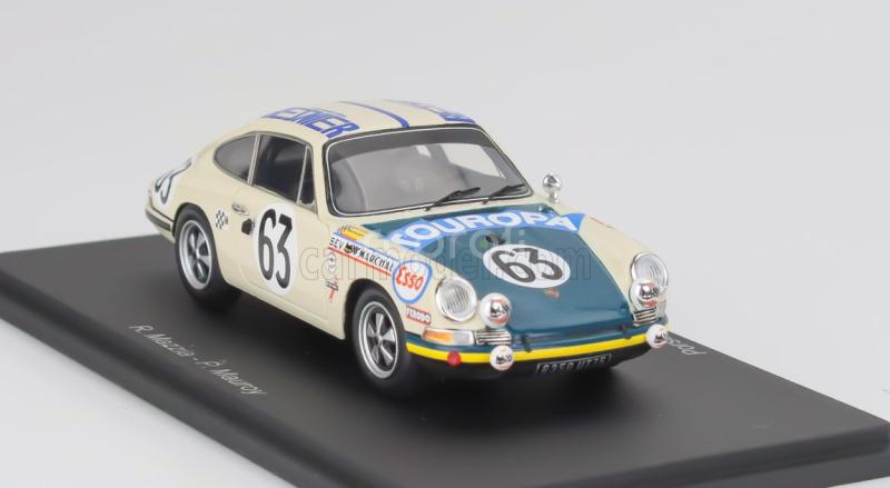 Spark-model Porsche 911s Coupe 1991cc S6 Team M.martin N 63 24h Le Mans 1969 Rene Mazzia - Pierre Mauroy 1:43 Bílá Zelená