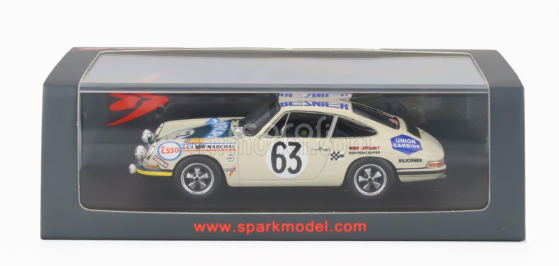 Spark-model Porsche 911s Coupe 1991cc S6 Team M.martin N 63 24h Le Mans 1969 Rene Mazzia - Pierre Mauroy 1:43 Bílá Zelená
