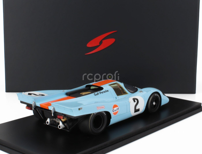 Spark-model Porsche 917k 4.5l Gulf Team John Wyer Automotive Engineering N 2 Winner 24h Daytona 1970 Pedro Rodriguez - Leo Kinnunen - Brian Redman 1:18 Světle Modrá Oranžová