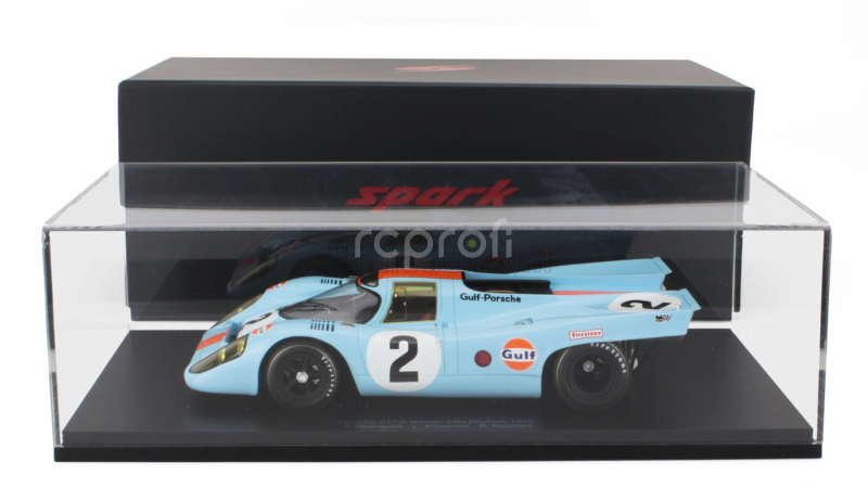 Spark-model Porsche 917k 4.5l Gulf Team John Wyer Automotive Engineering N 2 Winner 24h Daytona 1970 Pedro Rodriguez - Leo Kinnunen - Brian Redman 1:18 Světle Modrá Oranžová