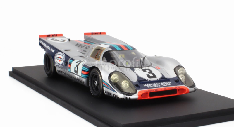 Spark-model Porsche 917k 4.9l Team Martini Racing N 3 Winner 12h Sebring 1971 Vic Elford - Gerard Larrousse 1:18 Stříbrná Modrá