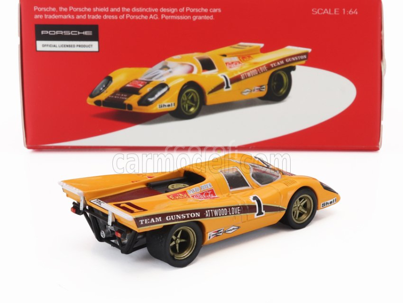 Spark-model Porsche 917k Team Gunston Coca-cola N 1 9h Kyalami 1970 Richard Attwood - John Love 1:64 Orange