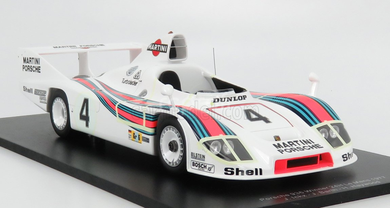Spark-model Porsche 936/77 2.1l Twin Turbo Team Martini Racing Porsche System N 4 Winner 24h Le Mans 1977 Jacky Ickx - Hurley Hywood - Jurgen Barth 1:18 Bílá Červená Modrá