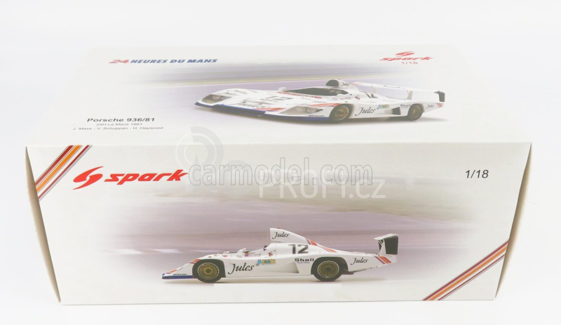 Spark-model Porsche 936/81 Team Porsche System N 12 24h Le Mans 1981 J.mass - V.schuppan - H.haywood 1:18 Bílá