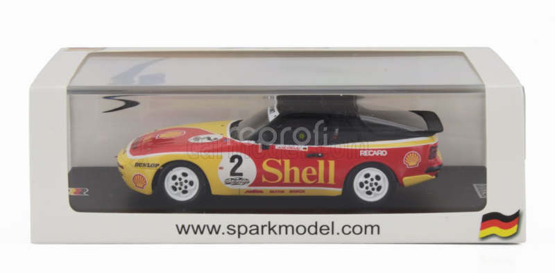 Spark-model Porsche 944 Turbo N 16 Shell Turbo Cup Germany 1988 Armin Schwarz 1:43 Žlutá Červená Černá