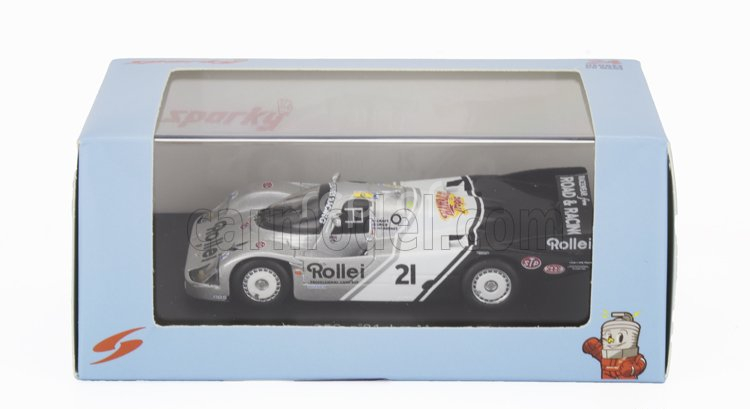 Spark-model Porsche 956 2.6l Twin Turbo Team Charles Ivey Racing N 21 24h Le Mans 1984 Alain De Cadenet - Allan Grice - Chris Craft 1:64 Stříbrná Bílá Černá
