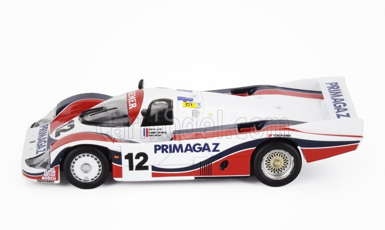 Spark-model Porsche 956 2.6l Twin Turbo Team Porsche Kramer Racing N 12 24h Le Mans 1986 Pierre Yver - Hubert Striebig - Max Cohen Olivar 1:64 Bílá Červená Černá