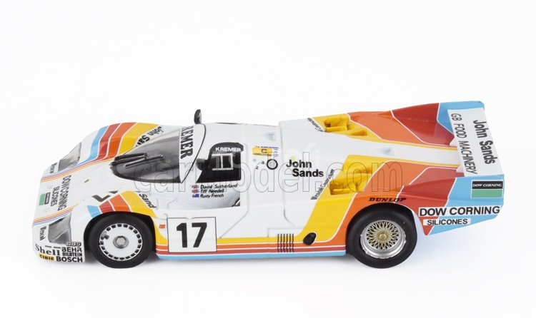 Spark-model Porsche 956 2.6l Twin Turbo Team Porsche Kremer Racing N 17 24h Le Mans 1984 Tiff Needell - David Sutherland - Rusty French 1:64 Bílá Červená Žlutá