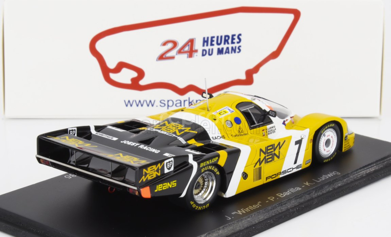 Spark-model Porsche 956 Lh Team New-man Joest Racing N 7 Winner 24h Le Mans 1985 K.ludwig - P.barilla - J.winter 1:43 Žlutá Černá