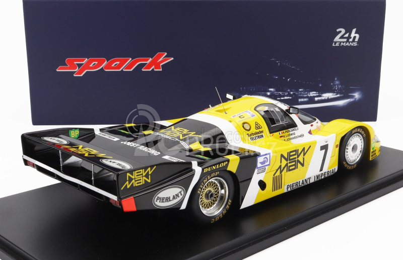 Spark-model Porsche 956l Turbo Team Newman Joest Racing N 7 Winner 24h Le Mans 1984 K.ludwig - H.pescarolo - S.johansson - Con Vetrina - With Showcase 1:18 Žlutá Černá