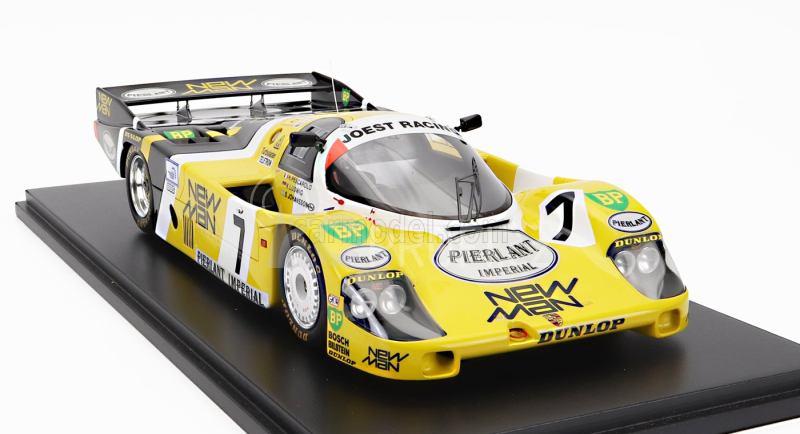 Spark-model Porsche 956l Turbo Team Newman Joest Racing N 7 Winner 24h Le Mans 1984 K.ludwig - H.pescarolo - S.johansson - Con Vetrina - With Showcase 1:18 Žlutá Černá