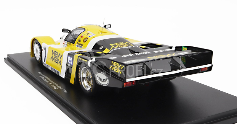 Spark-model Porsche 956l Turbo Team Newman Joest Racing N 7 Winner 24h Le Mans 1984 K.ludwig - H.pescarolo - S.johansson - Con Vetrina - With Showcase 1:18 Žlutá Černá