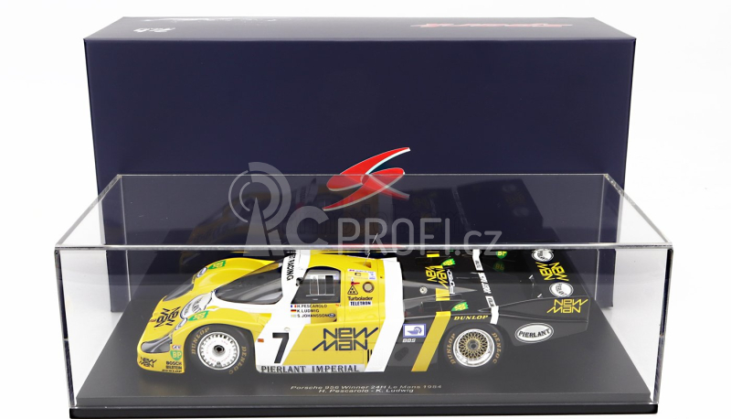 Spark-model Porsche 956l Turbo Team Newman Joest Racing N 7 Winner 24h Le Mans 1984 K.ludwig - H.pescarolo - S.johansson - Con Vetrina - With Showcase 1:18 Žlutá Černá