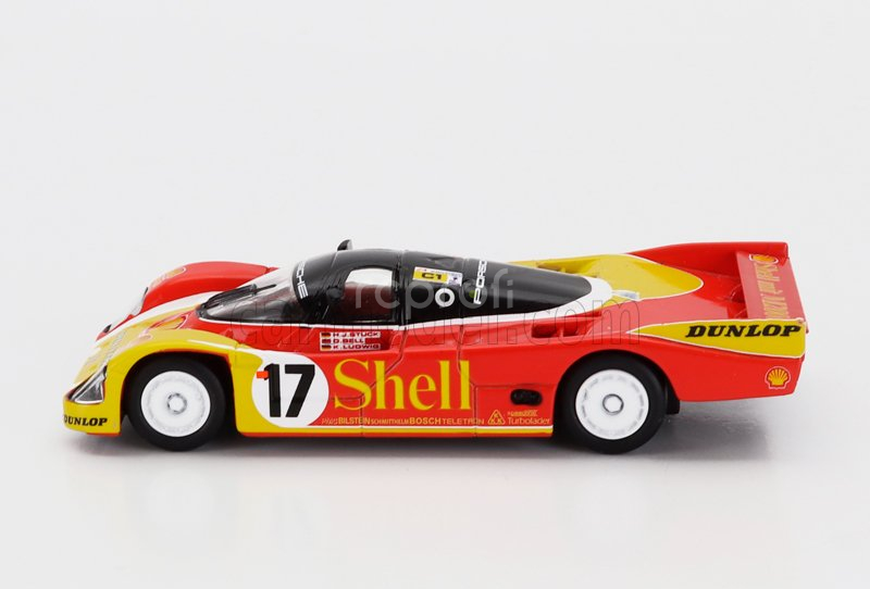 Spark-model Porsche 962c 2.8l Team Porsche Ag N 17 2nd 24h Le Mans 1988 Klaus Ludwing - Hans Joachim Stuck - Derek Bell 1:64 Červená Žlutá Bílá