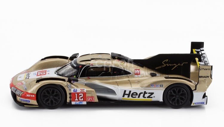 Spark-model Porsche 963 9rd 4.6l Turbo V8 Team Hertz Jota N 12 24h Le Mans 2024 Will Stevens - Norman Nato - Callum Ilott 1:64 Bílé Zlato