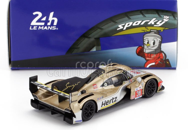 Spark-model Porsche 963 9rd 4.6l Turbo V8 Team Hertz Jota N 38 24h Le Mans 2024 Jenson Button - Phil Hanson - Oliver Rasmussen 1:64 Bílé Zlato