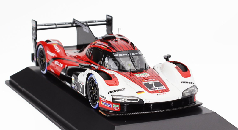 Spark-model Porsche 963 9rd 4.6l Turbo V8 Team Porsche Penske Motorsport N 7 Winner 24h Daytona 2024 Matt Campbell - Dane Cameron - Felipe Nasr - Josef Newgarden 1:43 Červená Bílá Černá