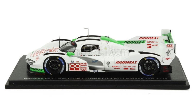 Spark-model Porsche 963 9rd 4.6l Turbo V8 Team Proton Competition N 99 24h Le Mans 2024 Neel Jani - Harry Tincknell - Julien Andlauer 1:43 Bílá Zelená