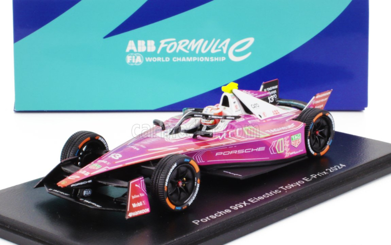 Spark-model Porsche Formula-e 99x Elctric Team Tag Hauer Porsche N 13 Tokyo E-prix 2023-2024 Antonio Felix Da Costa 1:43 Pink Black