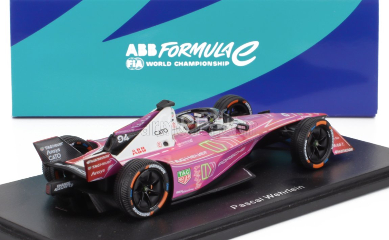 Spark-model Porsche Formula-e 99x Elctric Team Tag Hauer Porsche N 94 Tokyo E-prix 2023-2024 Pascal Wehrlein 1:43 Pink Black