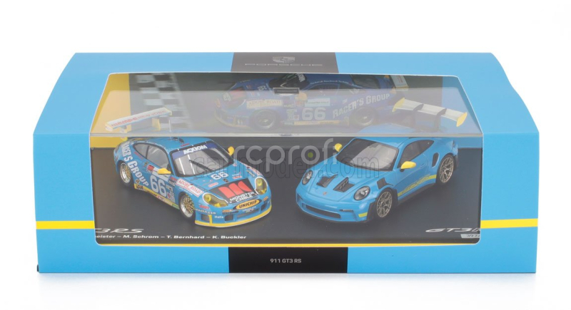 Spark-model Porsche Set 2x 911 996 Gt3 Rs N 66 Racing 2002 + 911 992 Gt3 Rs Coupe 2023 1:43 Různé