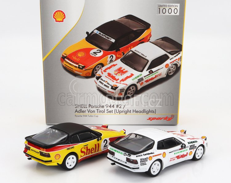 Spark-model Porsche Set 2x 944 Shell N 2 Racing + 944 N 0 Racing Turbo Cup 1989 1:64 Různé