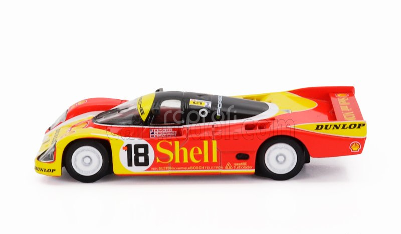 Spark-model Porsche Set 2x 962c Porsche Ag Team N 18 24h Le Mans 1988 Bob Wollek - Vern Schuppan - Sarel Van Der Merwe + 962c 2.8l Team Pdk Dunlop N 17 Winner Supercup Nurburgring 1987 Hans Joachim Stuck 1:64 Červená Žlutá Bílá