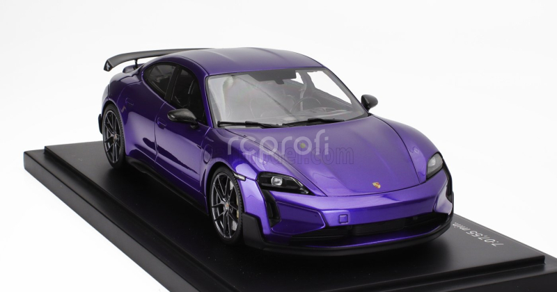 Spark-model Porsche Taycan Turbo Gt (j1.2) Weissach Package 2024 - Con Vetrina - With Showcase 1:18 Purple Sky Met