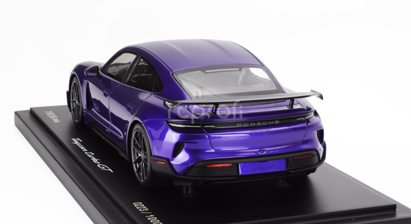 Spark-model Porsche Taycan Turbo Gt (j1.2) Weissach Package 2024 - Con Vetrina - With Showcase 1:18 Purple Sky Met