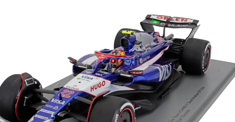 Spark-model Racing bulls F1 Vcarb-01 Team Visa Cash App N 22 Season 2024 Yuki Tsunoda 1:18 Modrá Bílá